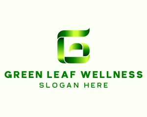 Green Wellness Letter A logo design