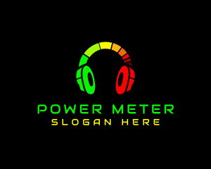 Meter - DJ Headset Sound Rave logo design