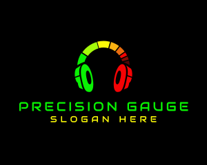 Gauge - DJ Headset Sound Rave logo design