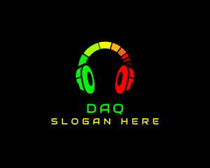 Headset - DJ Headset Sound Rave logo design
