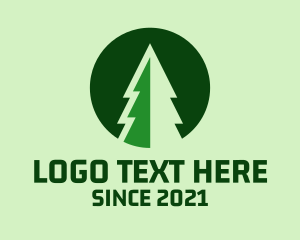 Sustainable - Pine Forest Nature logo design