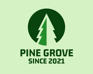 Pine Forest Nature  logo design