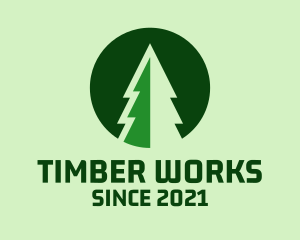 Timber - Pine Forest Nature logo design
