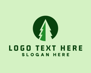 Green - Pine Forest Nature logo design