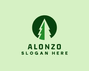 Pine Forest Nature  logo design