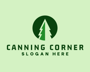 Pine Forest Nature  logo design