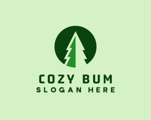 Pine Forest Nature  logo design