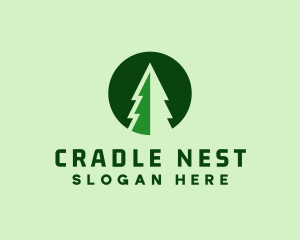 Pine Forest Nature  logo design