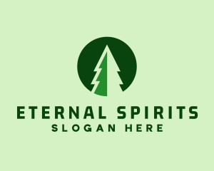 Pine Forest Nature  logo design