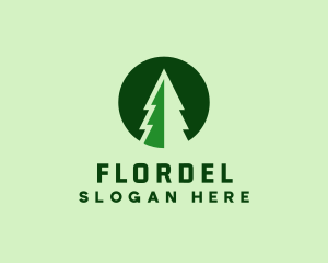 Pine Forest Nature  logo design