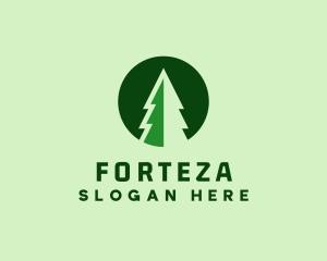 Pine Forest Nature  logo design