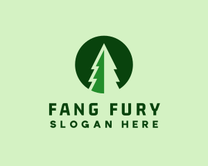 Pine Forest Nature  logo design