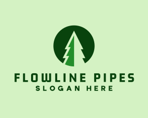 Pine Forest Nature  logo design