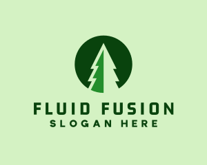 Pine Forest Nature  logo design