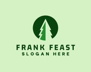 Pine Forest Nature  logo design