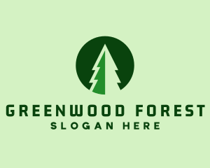 Pine Forest Nature  logo design