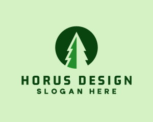 Pine Forest Nature  logo design