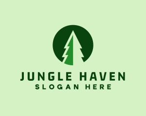 Pine Forest Nature  logo design