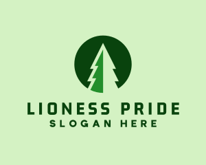 Pine Forest Nature  logo design