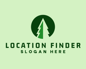 Pine Forest Nature  logo design