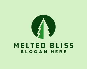 Pine Forest Nature  logo design