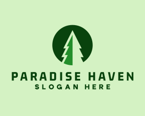 Pine Forest Nature  logo design