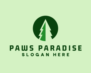 Pine Forest Nature  logo design