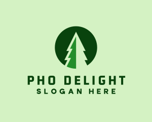 Pine Forest Nature  logo design