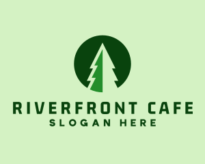 Pine Forest Nature  logo design