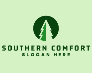 Pine Forest Nature  logo design