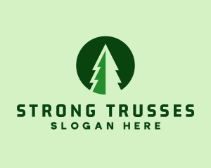 Pine Forest Nature  logo design