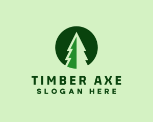 Pine Forest Nature  logo design