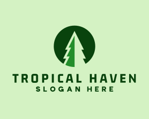 Pine Forest Nature  logo design