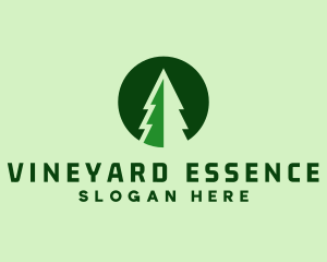 Pine Forest Nature  logo design