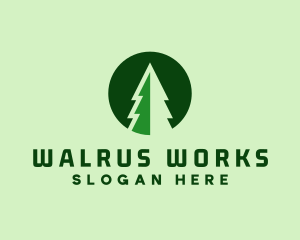 Pine Forest Nature  logo design