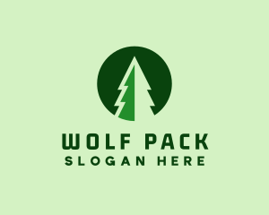 Pine Forest Nature  logo design