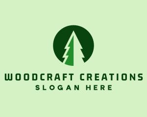 Pine Forest Nature  logo design