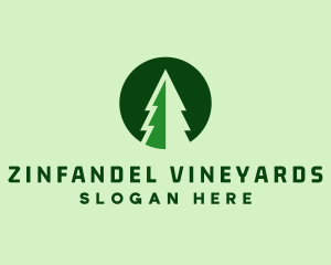 Pine Forest Nature  logo design