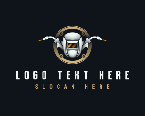 Metal - Metal Welding Helmet logo design