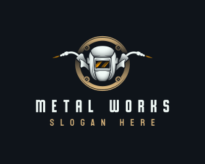Metal - Metal Welding Helmet logo design