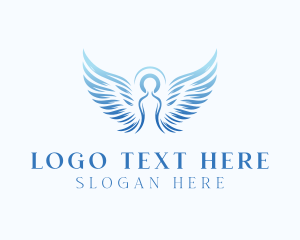 Lent - Spiritual Halo Angel logo design