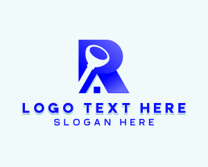 Fix - Plunger Plumbing Letter R logo design