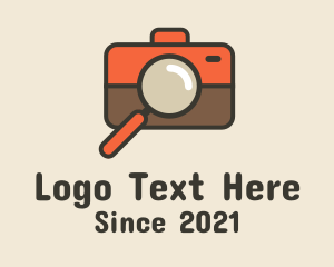 Camera Shop - Camera Magnifying Lens logo design