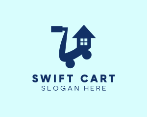 Cart - House Shopping Cart logo design