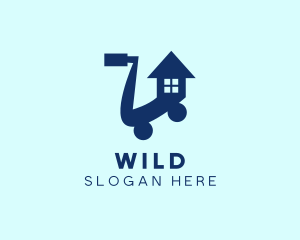 Realtor - House Shopping Cart logo design