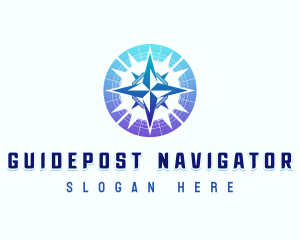 Compass Tracker Navigation logo design