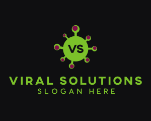 Virology - Covid Disease Virus logo design