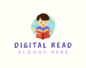 Book Reading Education logo design