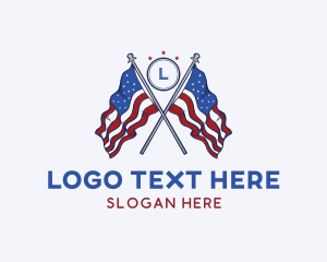 Heritage - Patriotic American Flag logo design