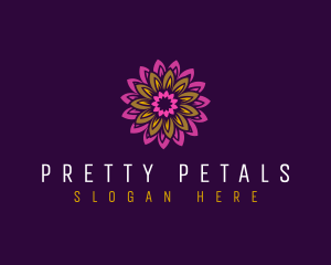 Bohemian Mandala Petal  logo design